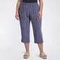 Plus Size Emily Daniels Pull On Stripe Capris with Side Slits - image 1