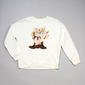 Girls (7-16) No Comment Long Sleeve Boot w/ Flowers Sweatshirt - image 2