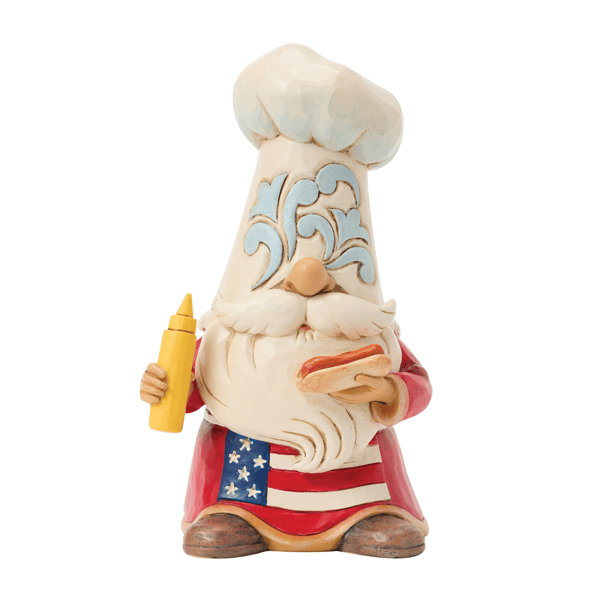 Jim Shore Heartwood Creek Patriotic Grilling Gnome Figurine - image 