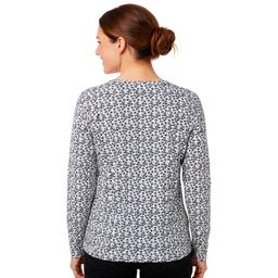 Petite Hasting & Smith Long Sleeve Ditsy Floral Henley Tee