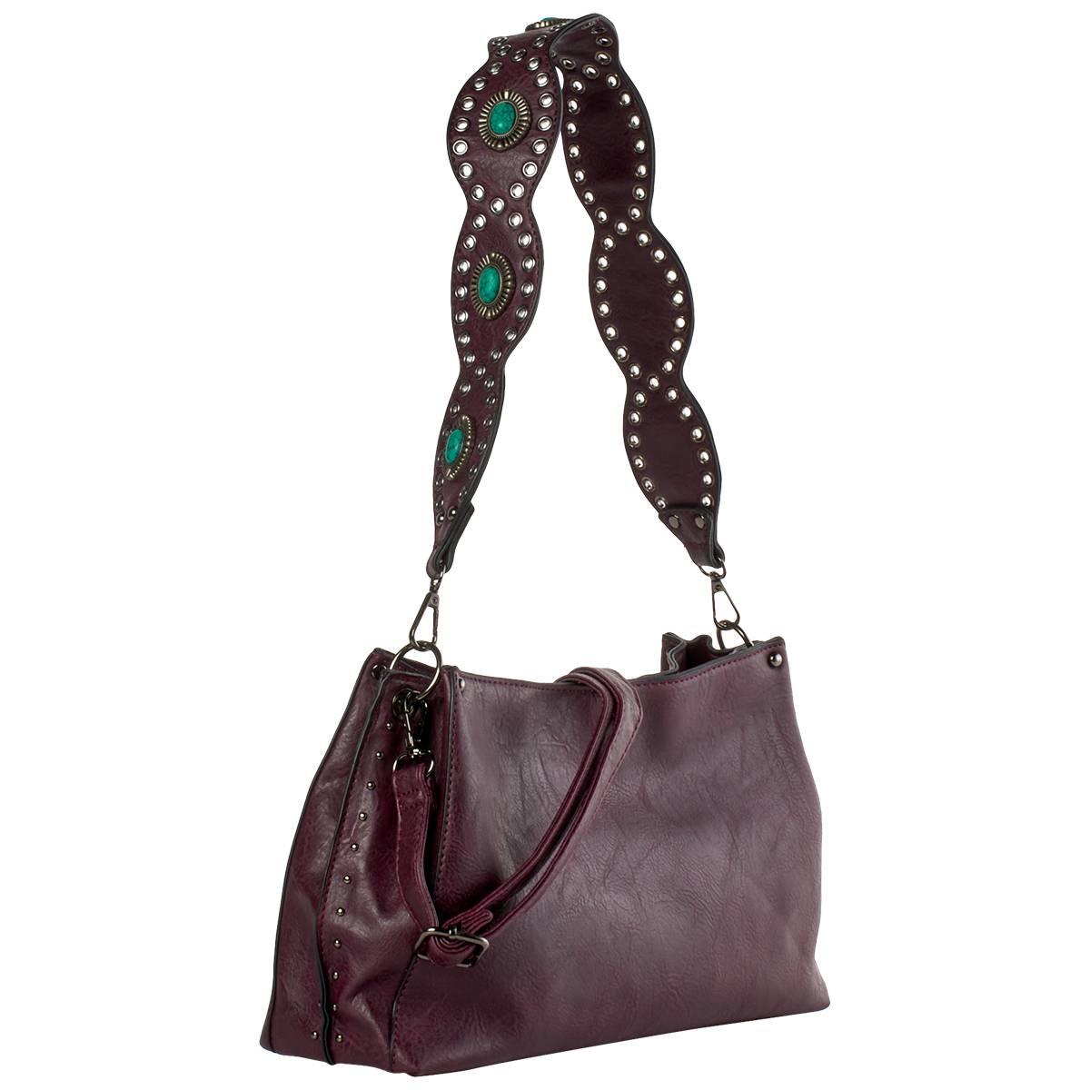 Sam & Hadley Triple Compartment Riveted Strap Crossbody