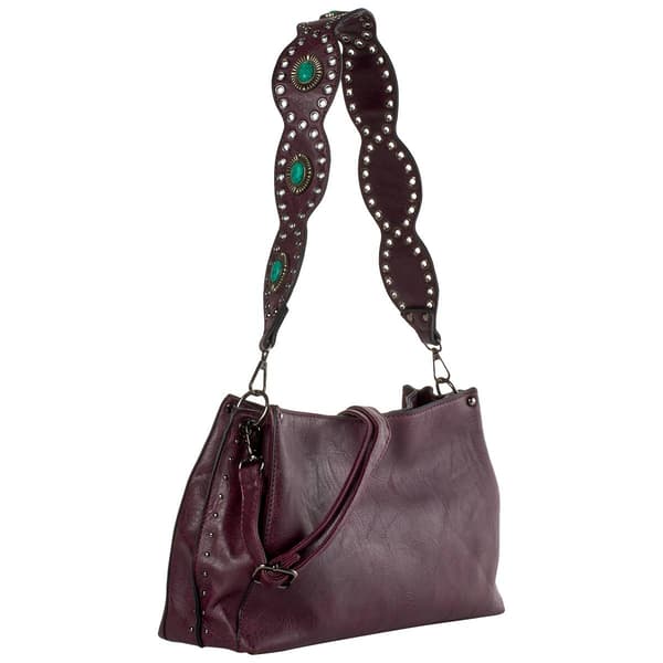 Sam & Hadley Triple Compartment Riveted Strap Crossbody