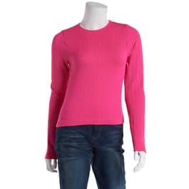 Juniors Derek Heart Weekend Chic Fleece Lined Long Sleeve Tee