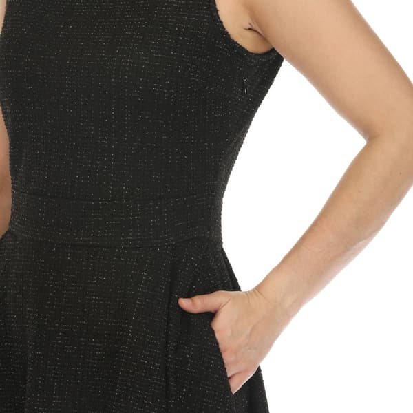 Womens White Mark Knee Length Tweed  Fit & Flare Dress