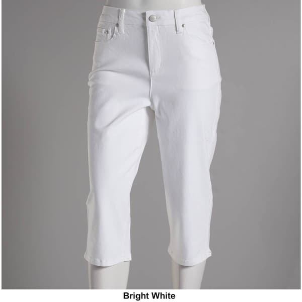 Petite Tailormade 5 Pocket Solid Capris - image 