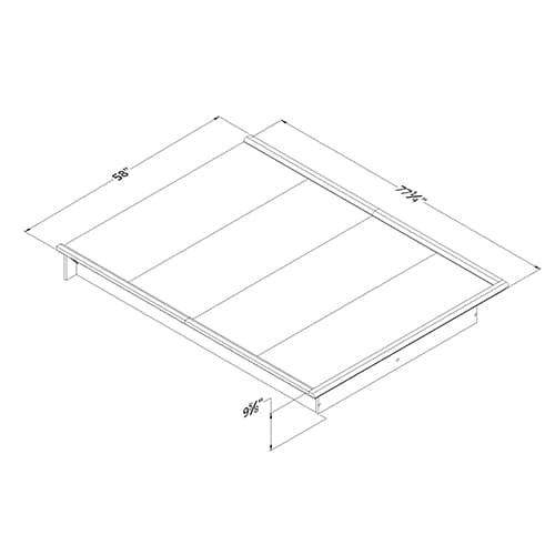 South Shore Step One Full Platform Bed