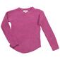 Girls &#40;7-14&#41; Pink Rose Teddy Shaker Jacquard Sweater - Party Pink - image 1
