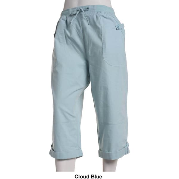 Womens Jordana Rose Rib-Knit Waist Capri Pants
