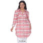 Plus Size White Mark Piper Plaid Tunic Shirtdress - image 5