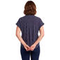 Womens Adrianna Papell Extend Sleeve Tie Front Dot Blouse - image 2