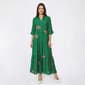 Womens Figueroa & Flower Elbow Sleeve Paisley Tier Maxi Dress - image 1