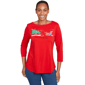 Petite Ruby Rd. Must Haves Ii Happy Howlidays Knit Top - image 1