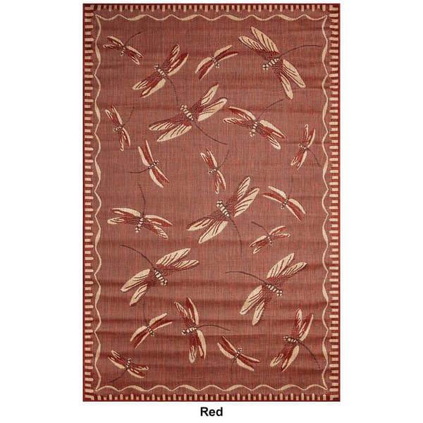 Liora Manne Carmel Dragonfly Rectangular Area Rug