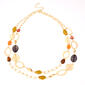 Ashley Cooper&#40;tm&#41; Double Row Beaded Gold-Tone Link Necklace - image 1