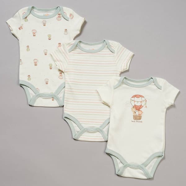 Baby Unisex (NB-9M) Baby Gear(R) 3pk. Friends Balloon Bodysuits - image 