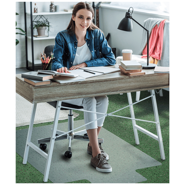Floortex® Valuemat® Vinyl Lipped Chair Mat for Low Pile Carpets