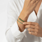 Saffron 18kt. Gold Plated Green CZ Flower Bracelet - image 3