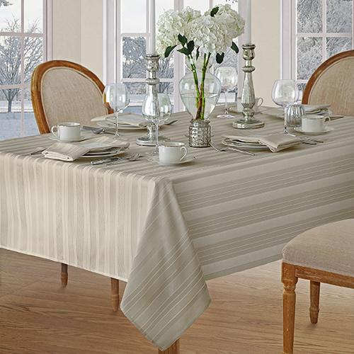 Elrene Denley Stripe Tablecloth - image 