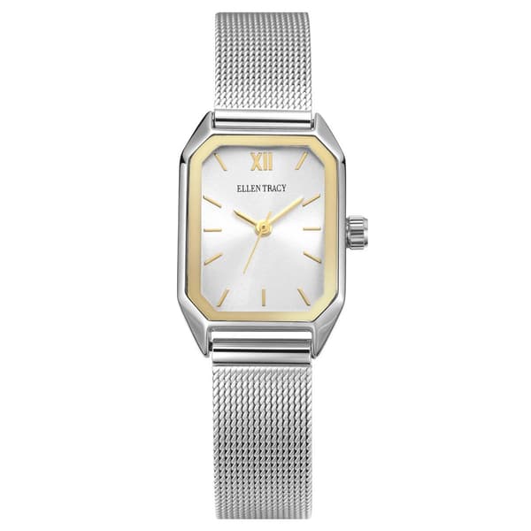 Womens Ellen Tracy Silver Rectangular Dial Watch - ET5473SL - image 