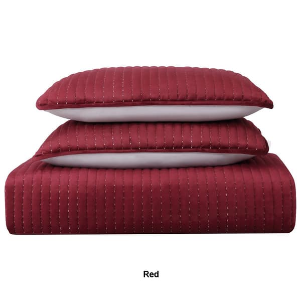 Truly Soft Everyday Velvet Pick Stitch Quilt Set