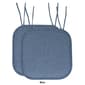 Sweet Home Collection Herringbone Memory Foam Chair Pad w/ Ties - image 5