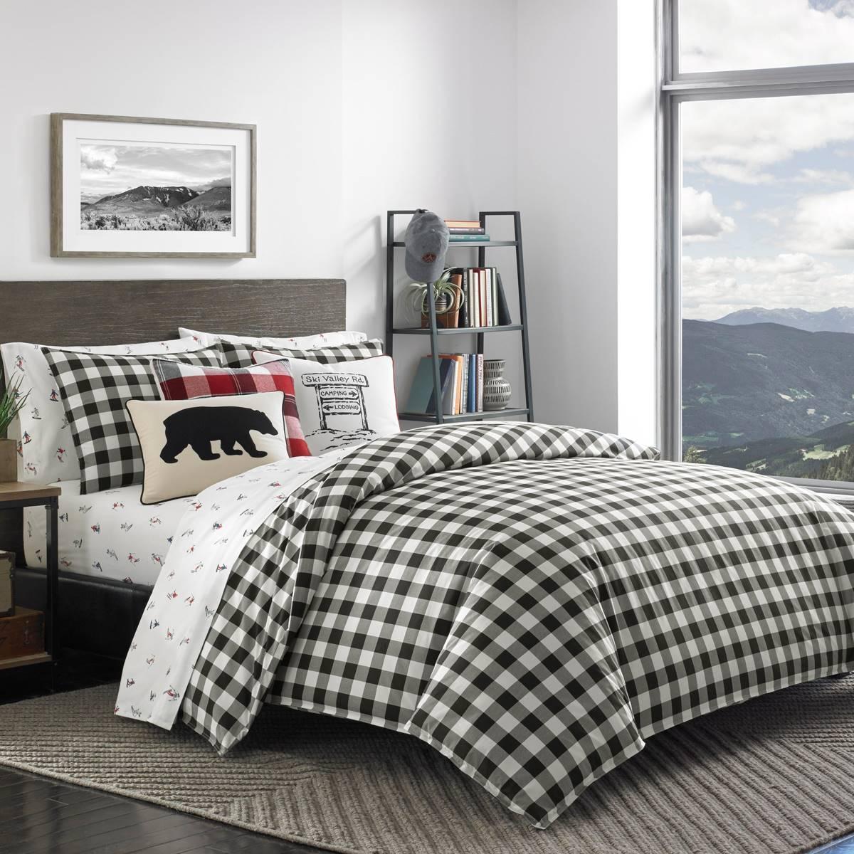 Eddie Bauer Mountain Plaid 180 Thread Count Duvet Set
