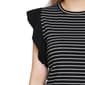 Womens NY Collection Short Flutter Sleeve Stripe Tuwa Blouse - image 4