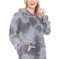 Plus Size White Mark Long Sleeve Hooded Tie Dye Sweatshirt Dress - image 4