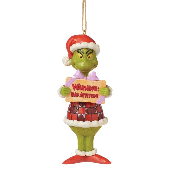 Jim Shore Dr. Seuss Grinch Bad Attitude Christmas Ornament - image 