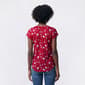 Petite Architect® Tulip Floral Split Neck Linen Like Tee - image 2