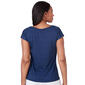 Womens Hearts of Palm Always Be My Navy Solid Ring Slub Tee - image 2