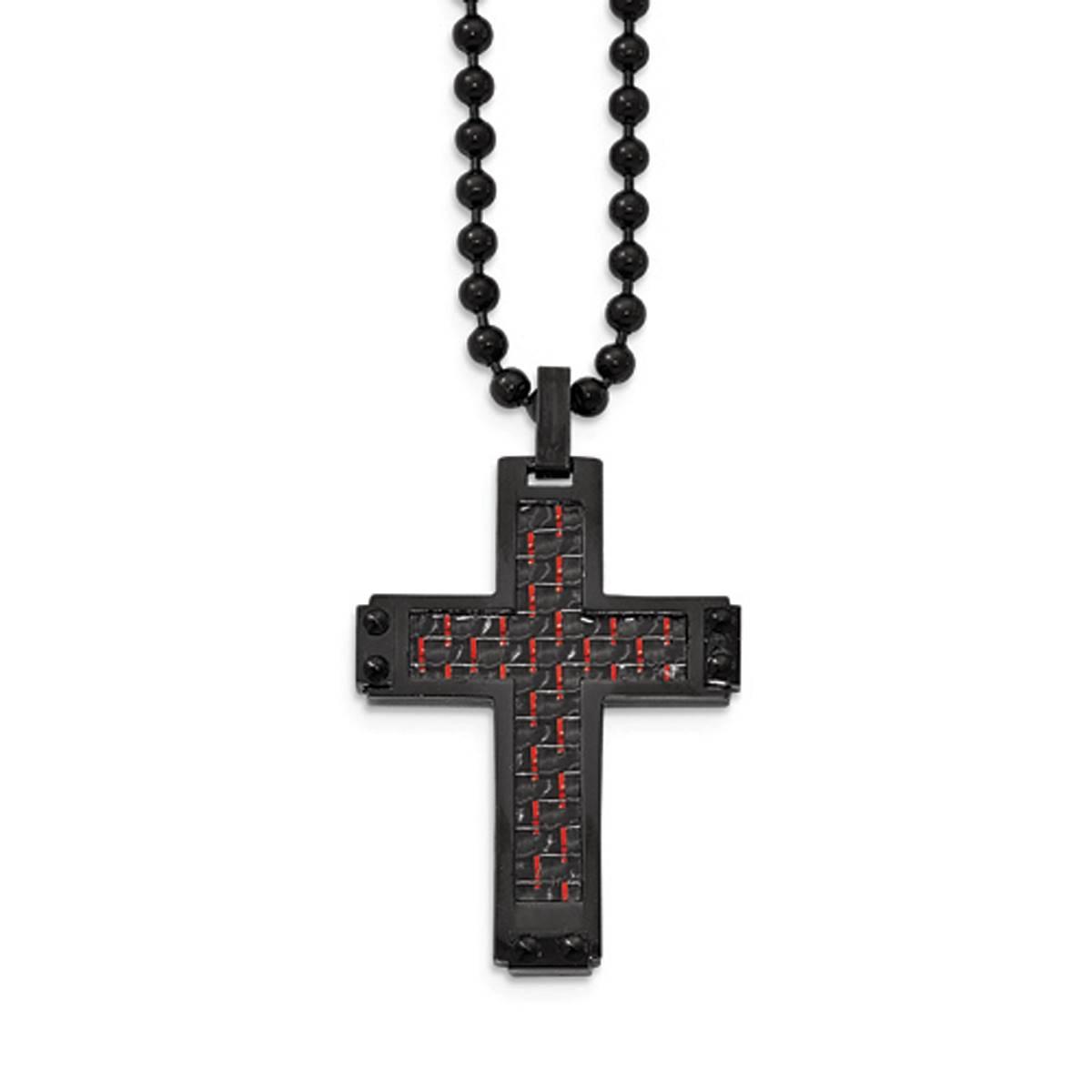 Mens Gentlemen’s Classics™ Black & Red Inlay Cross...
