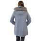 Womens Nine West Full Zip Faux Wool Coat with Faux Fur Hood - image 2