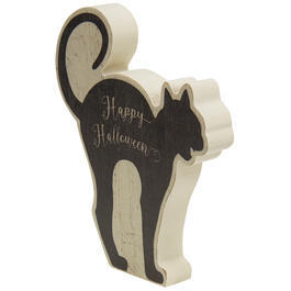 The Hearthside Collection Happy Halloween Black Cat Chunky Sitter