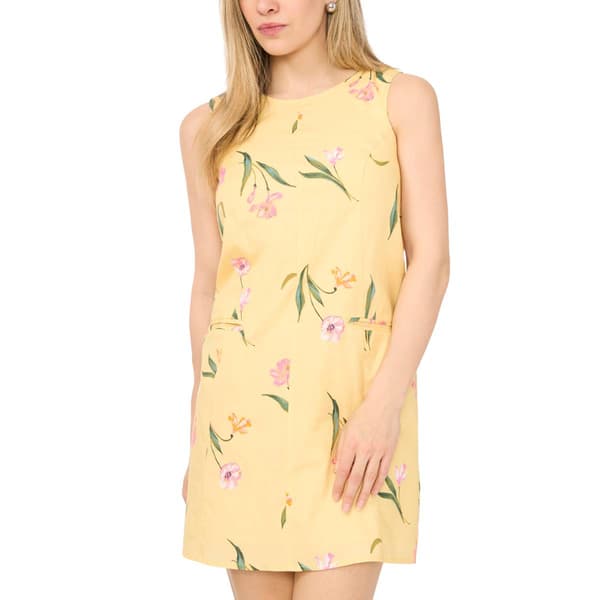 Petites MSK S/L Print Cttn Shift Dress