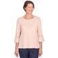 Womens Alfred Dunner A Fresh Start Lace Neck Solid Blouse - image 1