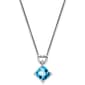 Gemstone Classics&#40;tm&#41; 14kt. White Gold Blue Topaz Diamond Necklace - image 1