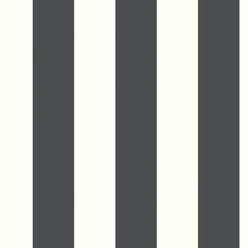 RoomMates&#174; Awning Stripe Black Peel & Stick Wallpaper