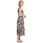 Womens Perceptions Sleeveless Floral Ruched Waist Midi Dress - image 4