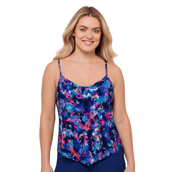 Womens American Beach Midnight Blossoms Hankini Swim Top