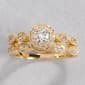 Ashley Cooper(tm) Gold-Tone Halo Marquis Clear Stone Ring - image 1