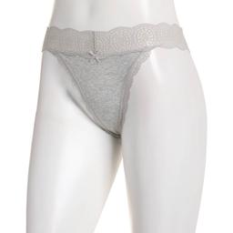 Womens Rene Rofe Waist No Time Thong Panties 126658-HGRY