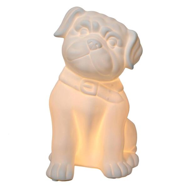 Simple Designs Porcelain Puppy Dog Shaped Table Lamp - image 