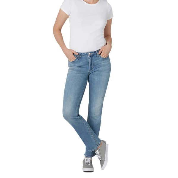 Petites Lee Legendary Mid Rise Straight Leg Jeans - image 