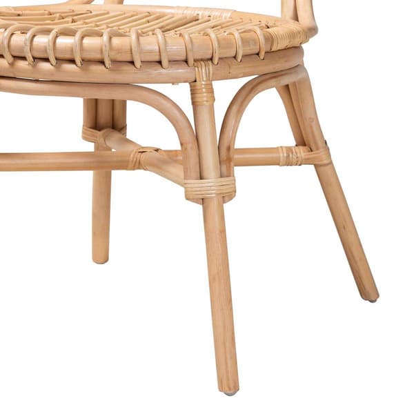 bali & pari Iris Modern Bohemian Natural Rattan Dining Chair