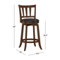 HH2 Home Presque Isle Cherry Wood Counter Height Swivel Stool - image 6