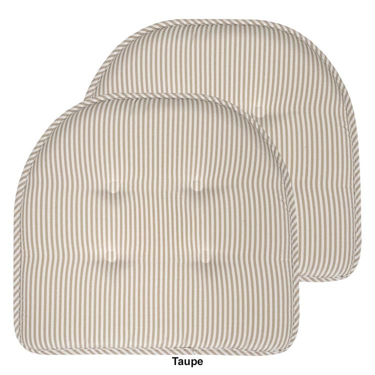 Sweet Home Collection Pinstripe Memory Foam Chair Cushions