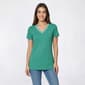 Womens Nautica Short Sleeve V Neck Tipped Tee - image 1