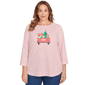Women''s Ruby Rd. Must Haves Ii Christmas Truck Striped Knit Top - image 1