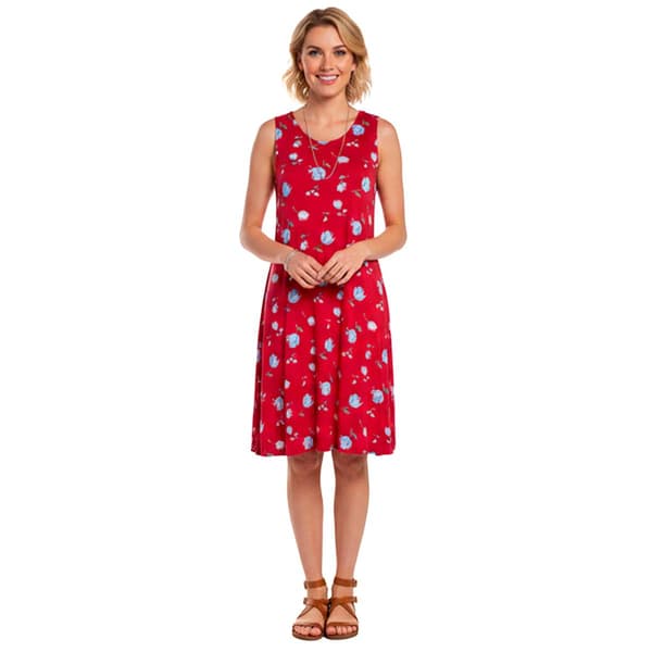 Plus Size Architect(R) Sleeveless Floral Tulip Shift Dress